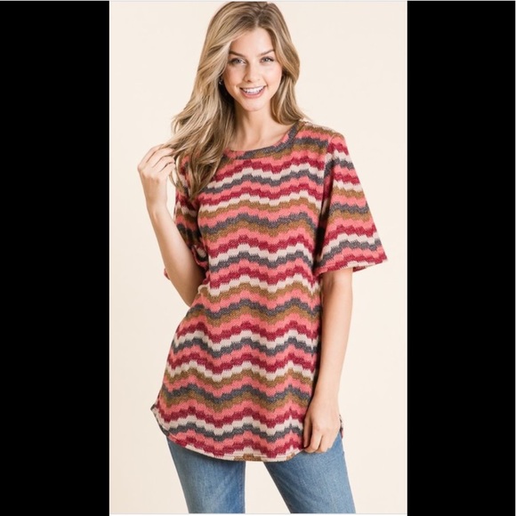 1 large left🇺🇸mauve chevron top - Picture 2 of 5